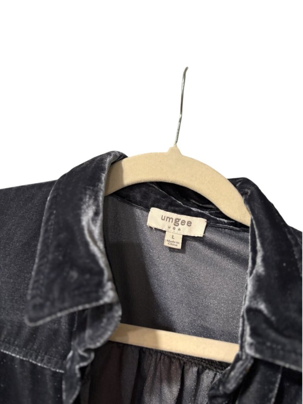 Umgee Velvet Button-Up Blouse - Picture 5 of 6